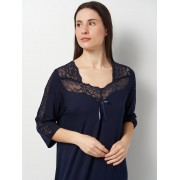 Нічна сорочка Cotpark   2XL,3XL,4XL,5XL темно-синій 13708-В-01